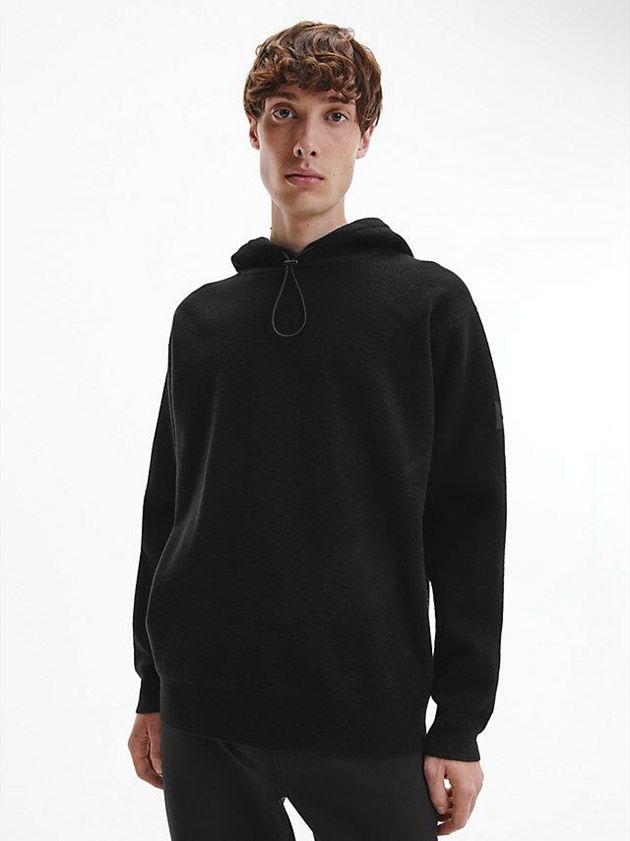 Calvin Klein USA Relaxed Mens Hoodie Black 0648157-CW